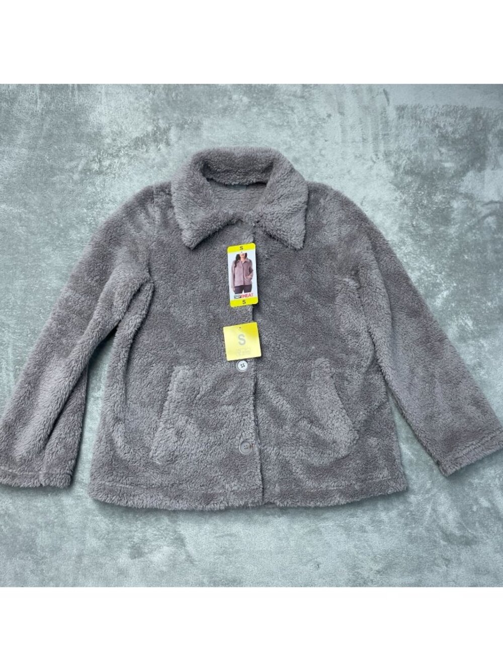 32 Degrees Heat Women's S Faux Fur Teddy Jacket Purple n1194